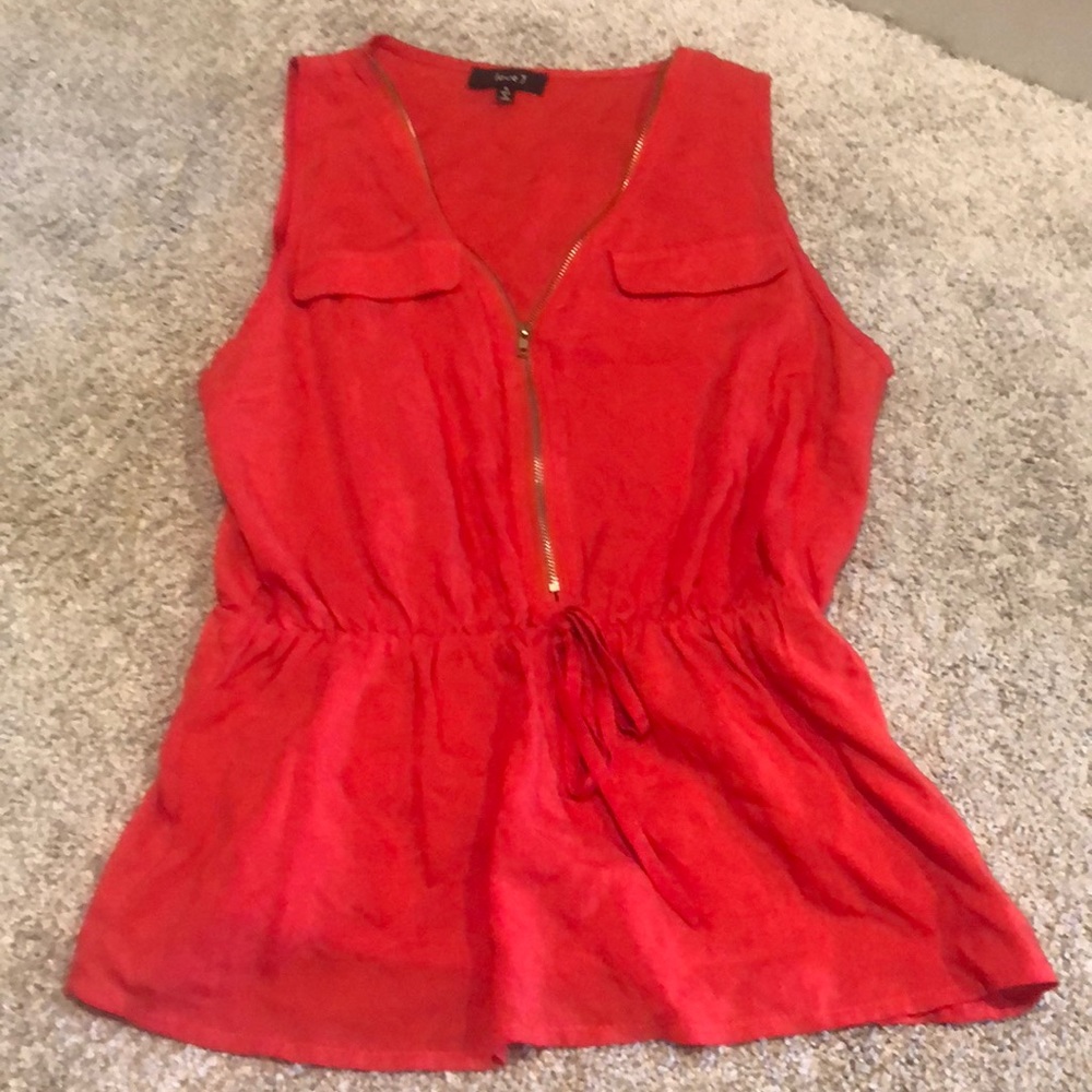 Zip up tank top